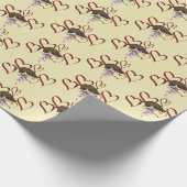 Cute Puppy Red Hearts    Cadeaupapier (Hoek)