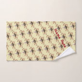 Cute Puppy Red Hearts gepersonaliseerd Bad Handdoek (Handdoek)