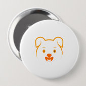 Cute Puppy Ronde Button 4,0 Cm (Voorkant /achterkant)