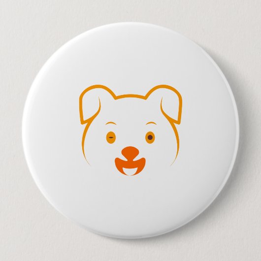 Cute Puppy Ronde Button 4,0 Cm (Voorkant)