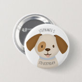 Cute Puppy Ronde Button 5,7 Cm (Voorkant /achterkant)