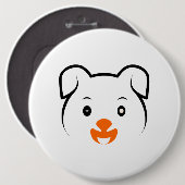 Cute Puppy Ronde Button 6,0 Cm (Voorkant /achterkant)