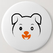 Cute Puppy Ronde Button 6,0 Cm (Voorkant)