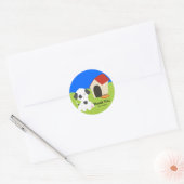 Cute puppy ronde sticker (Envelop)