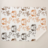 Cute Puppy Sherpa Blanket Deken (Voorkant (horizontaal))