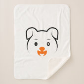 Cute Puppy Sherpa Deken (Voorkant)