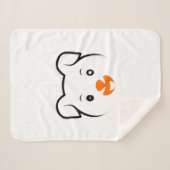 Cute Puppy Sherpa Deken (Voorkant (horizontaal))