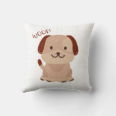 Cute Puppy - Sierkussen met wof (Achterkant)