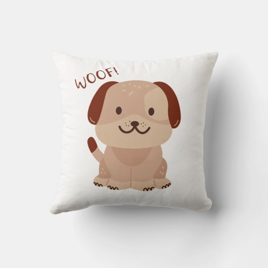 Cute Puppy - Sierkussen met wof (Achterkant)
