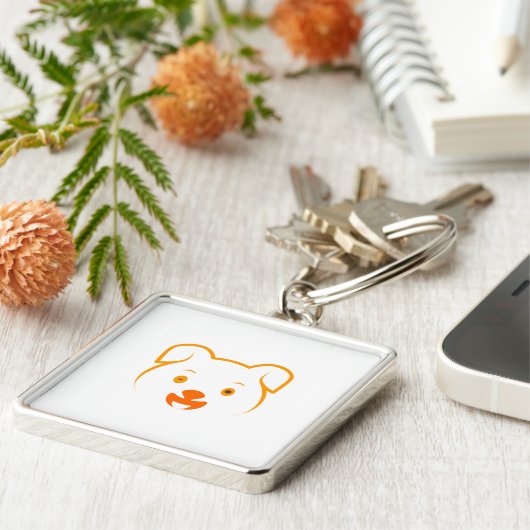 Cute Puppy Sleutelhanger (Zijkant)