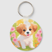 Cute Puppy Sleutelhanger (Voorkant)