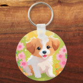 Cute Puppy Sleutelhanger (Voorkant)