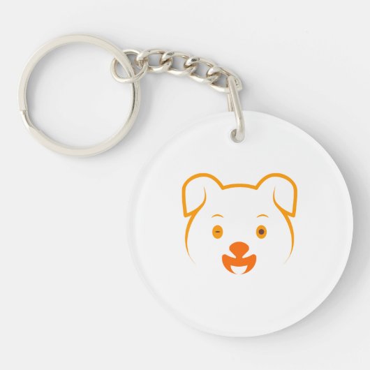 Cute Puppy Sleutelhanger (Voorkant)