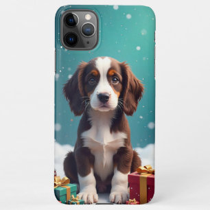 Cute Puppy Sneeuw Cadeau Dozen Dagelijkse Bescherm iPhone 11Pro Max Hoesje