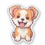 Cute puppy sticker (Voorkant)