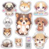 cute puppy stickers (Voorkant)