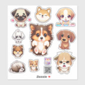 cute puppy stickers (Vel)