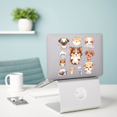 cute puppy stickers (Laptop op bureau)