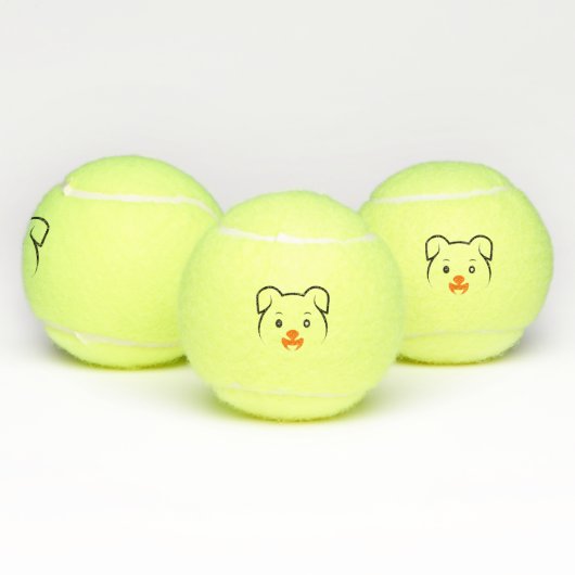 Cute Puppy Tennisballen (Multi)