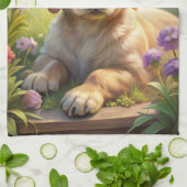 Cute Puppy Theedoek (Gevouwen)