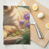 Cute Puppy Theedoek (Quarter Fold)