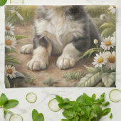 Cute Puppy Theedoek (Gevouwen)