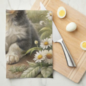 Cute Puppy Theedoek (Quarter Fold)