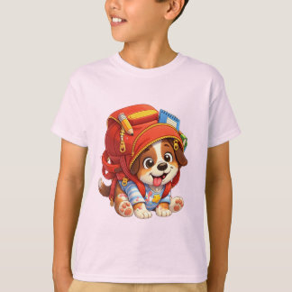 Cute Puppy Toddler Birthday T-Shirt