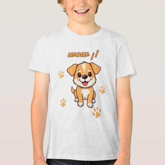 Cute Puppy Tri-Blend Shirt (Voorkant)