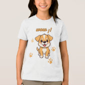 Cute Puppy Tri-Blend Shirt (Voorkant)