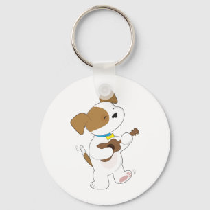 Cute Puppy Ukulele Sleutelhanger