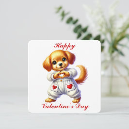 Cute Puppy - Valentijnsdagkaart Bedankkaart