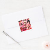 Cute Puppy Vierkante Sticker (Envelop)