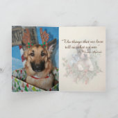 Cute Puppy Vintage kerstgroet Feestdagen Kaart (Binnen)