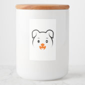 Cute Puppy Voedselcontainer Etiket (Voorkant)