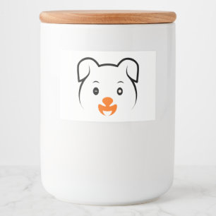 Cute Puppy Voedselcontainer Etiket