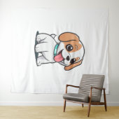 Cute Puppy Wandkleed (In Situ (horizontaal))