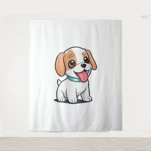 Cute Puppy Wandkleed (Voorkant)