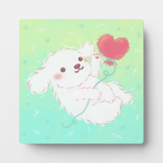 Cute Puppy with Heart Balloon Fotoplaat (Voorkant)