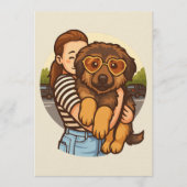 Cute Puppy with Heart Sunglasses Kaart (Voorkant)