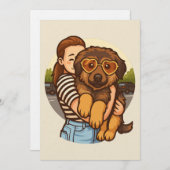 Cute Puppy with Heart Sunglasses Kaart (Voorkant / Achterkant)