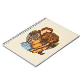 Cute Puppy with Heart Sunglasses  Notitieboek (Linkerzijde)