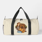 Cute Puppy with Heart Sunglasses  Plunjezak (Achterkant)