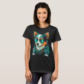 Cute Puppy With Sunglasses  1 T-shirt (Voorkant volledig)