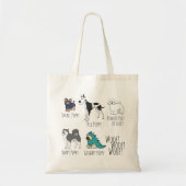Cute PuppyIllustrations Hondenliefhebbers gedicht Tote Bag (Voorkant)