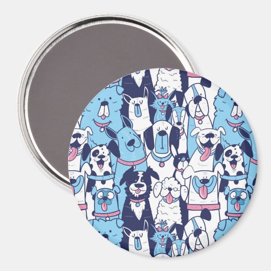 Cute Pups Magneet (Voorkant / Achterkant)