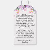 Cute Purple and Pink Spring Flowers Cadeaulabel (Achterkant)