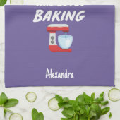 Cute Purple Baking Gift For Kids Little Girl Baker Theedoek (Gevouwen)