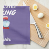 Cute Purple Baking Gift For Kids Little Girl Baker Theedoek (Quarter Fold)