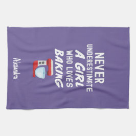 Cute Purple Baking Gift For Kids Little Girl Baker Theedoek